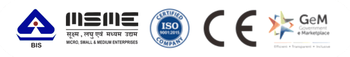 BIS, MSME, ISO 9001:2015, CE and GeM credentials held by Innovative Solar Solutions