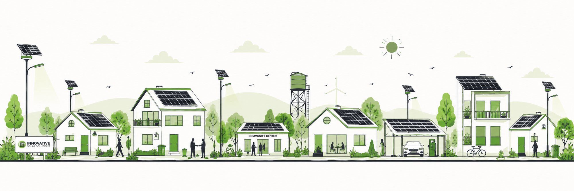 Solar street lighting, rooftop, community and off-grid applications supplied by Innovative Solar Solutions